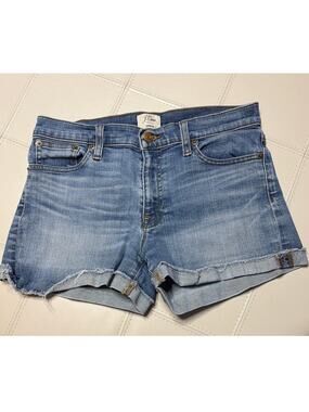 J. Crew Blue Denim Cut-Off Short Shorts size 27